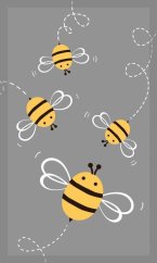 Asciugamano per neonati in morbido cotone con un'allegra stampa di api