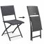Scaune de grădină pliabile ROME din polyrattan - set de 2, capacitate maximă 120 kg