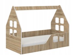 Gyermekágy Montessori ház 140 x 70 cm tölgyfából sonoma jobbra