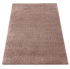 Moderner SHAGGY Teppich in antikem Rosa