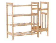 Bambusová police se 4 policemi 73,5 x 28 x 66 cm