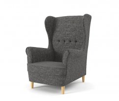 Tamnosiva dizajnerska fotelja u skandinavskom stilu