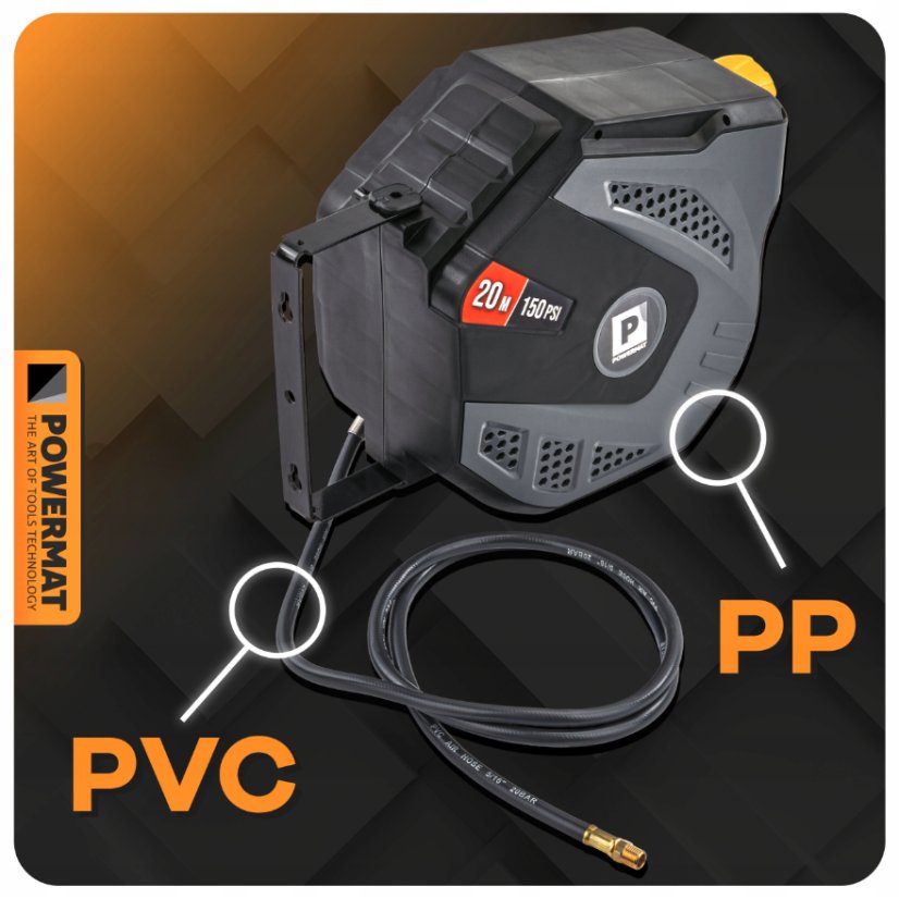 Automatikus orsó 20 m-es légtömlőhöz