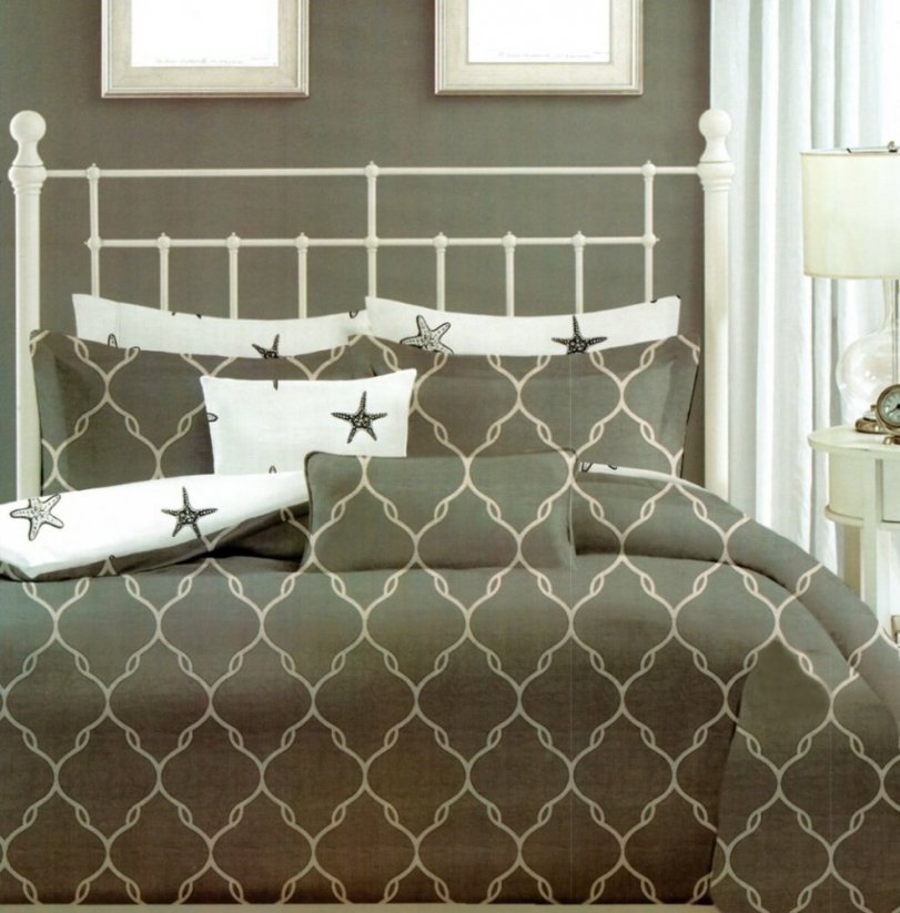 Obojstranné posteľné obliečky sivej farby z mikrovlákna