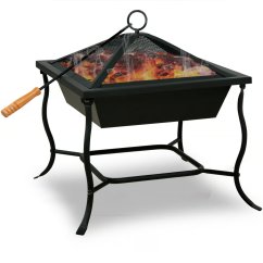 Vatră de foc din oțel pentru grădină 45 × 45 cm