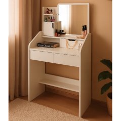 Kozmetický toaletný stolík so zrkadlom a zásuvkami