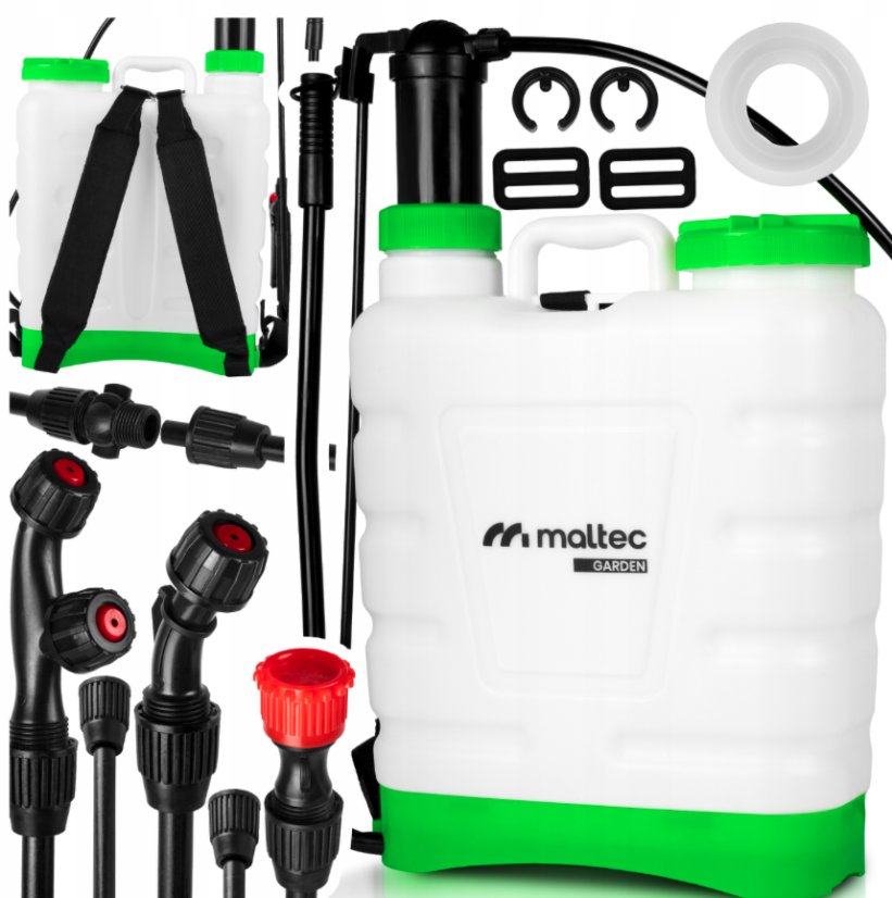Pulverizator manual cu presiune pentru grădină 16L cu duză lungă și set de duze