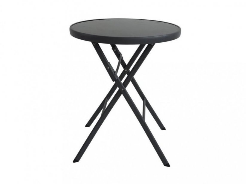 Kerti összecsukható asztal ModernHome 60 cm fekete
