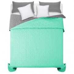 Svijetlo zeleni prekrivač za bračni krevet s dijamantnim uzorkom 200 x 220 cm