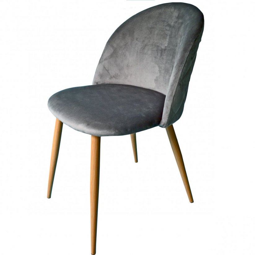 Exkluzív kárpitozott nappali fotel szürke színben