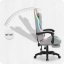 CABRO C501 gamerska stolica s LED rasvjetom i osloncem za noge, do 150 kg, siva