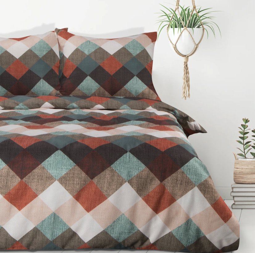 Štýlové posteľné obliečky s geometrickým motívom