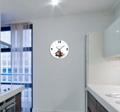 Кухненски стенен часовник с шоколадов мотив