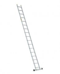 Aluminijasta enodelna nosilna lestev, 17 stopnic in nosilnost 150 kg