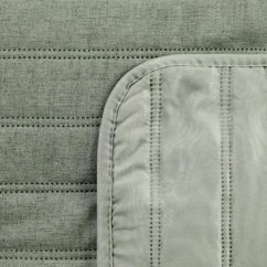 Gesteppte Tagesdecke mit Leinenstruktur in mint