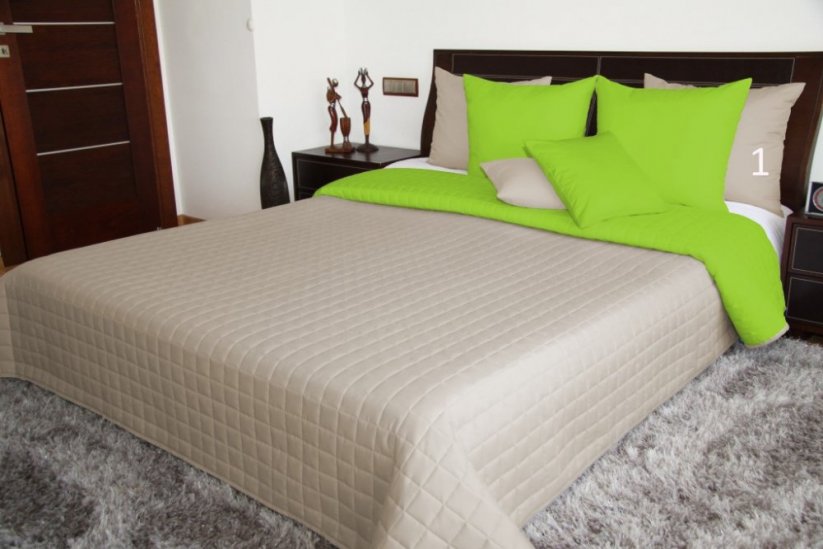 Luxus kétoldalas ágytakarók bézs színben