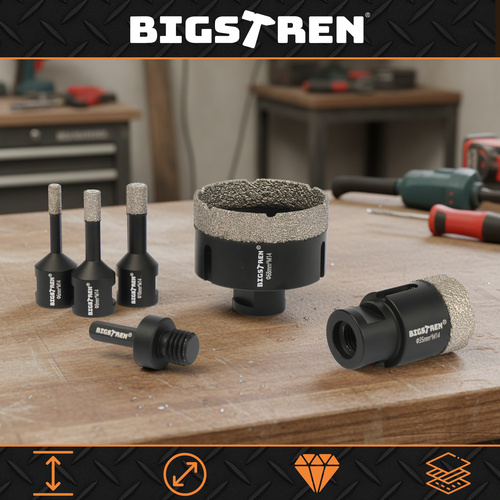 6 бр. диамантени свредла с коронка 6-68 мм