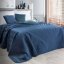 Copriletto trapuntato reversibile in blu scuro