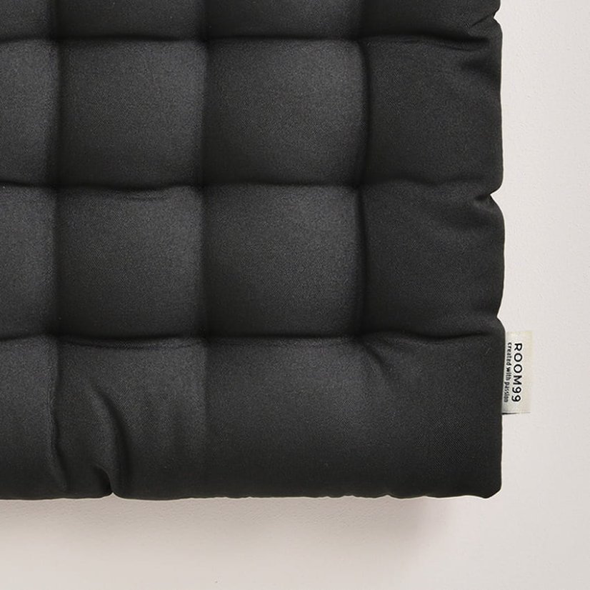 Čierny podsedák na stoličku AURA 40x40 cm