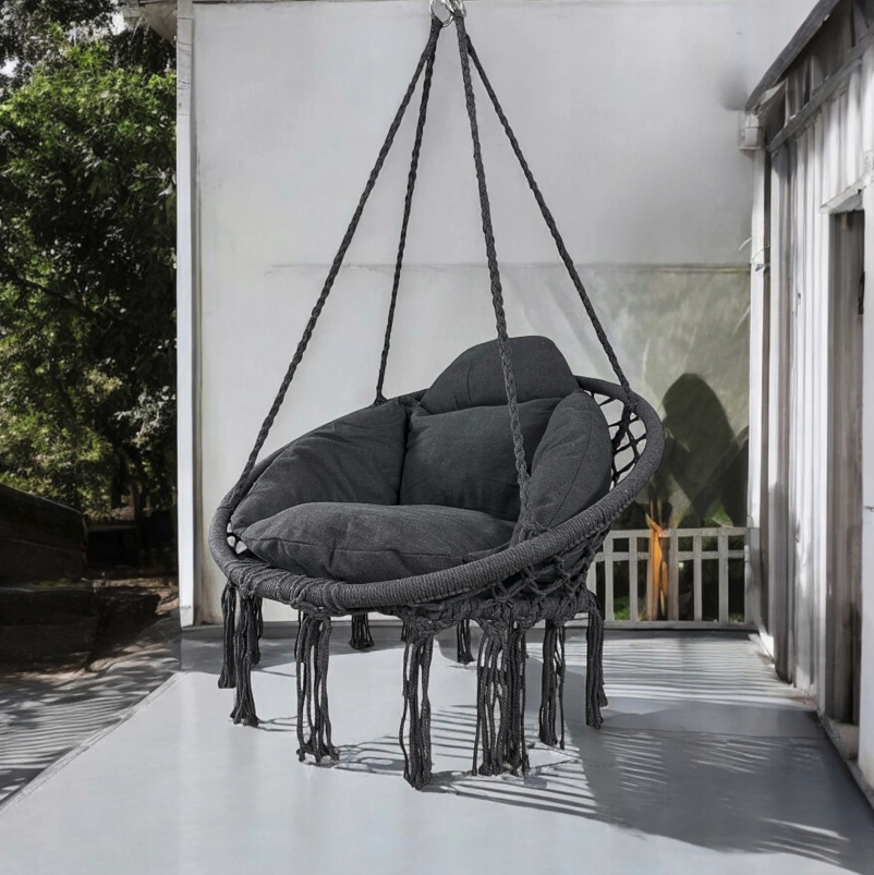 Závěsné křeslo s polštářkem - čapí hnízdo 80 cm