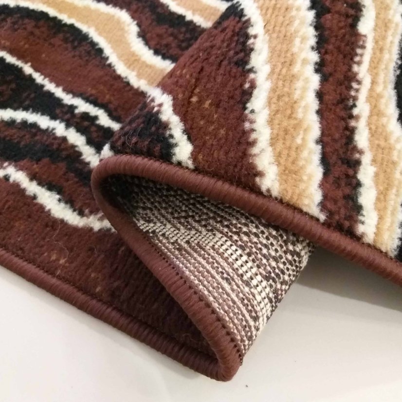 Originálny hnedý vzorovaný koberec do obývačky - Rozmer koberca: Šírka: 40 cm | Dĺžka: 60 cm
