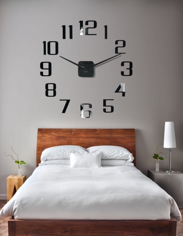 Klassische schwarze selbstklebende Uhr 130cm