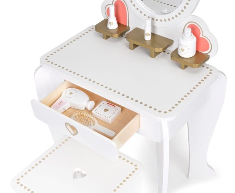 Toletta per bambini in legno con specchio