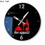 Черен кръгъл кухненски часовник - Farba  produktu: червен