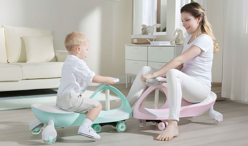 Gyermek gravitációs roller rózsaszínben