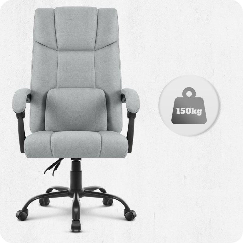 Ergonomska uredska stolica CABRO C505 do 150 kg siva
