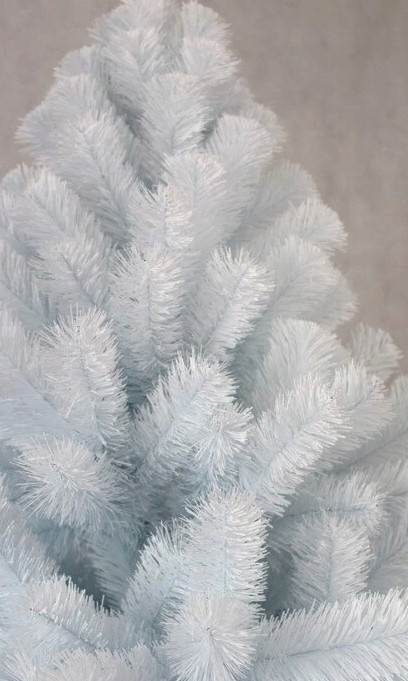 Brad de Crăciun alb artificial frumos 150cm