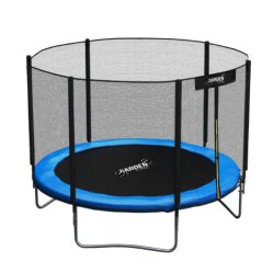 Zahradní trampolína pro děti s bezpečnostní sítí a žebříkem 2,4 m - Ø 252 cm