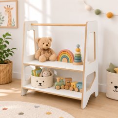 Montessori detský regál, polica na oblečenie a hračky KARIN