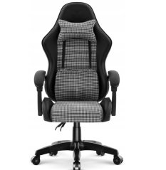 Ergonomická kancelářská židle HC-1003 s bederní opěrkou v černé a bílé barvě