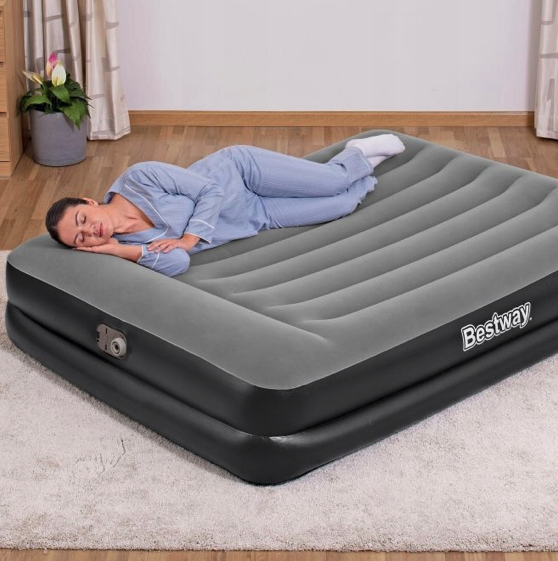 Aufblasbare Matratze für zwei Personen 203 x 152 x 46 cm mit eingebauter Pumpe