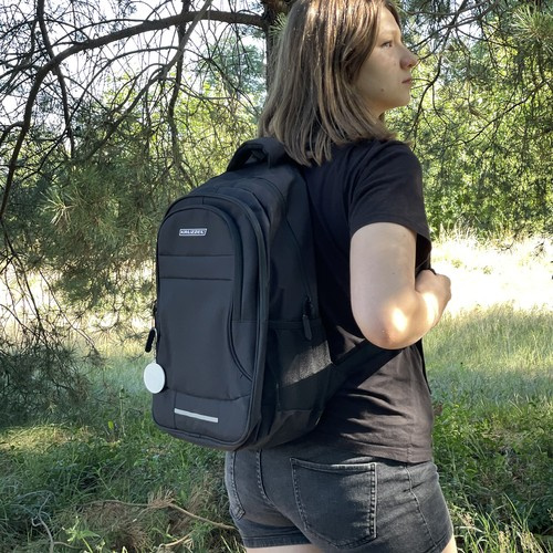 Rucsac negru din material durabil - dimensiuni multiple