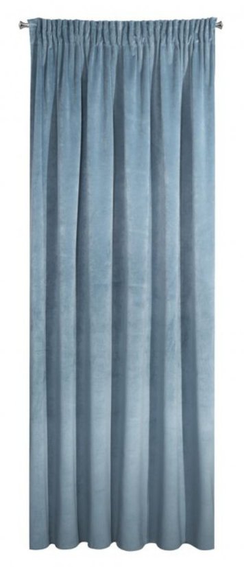 Világoskék színű sötétítő függöny 140 x 270 cm