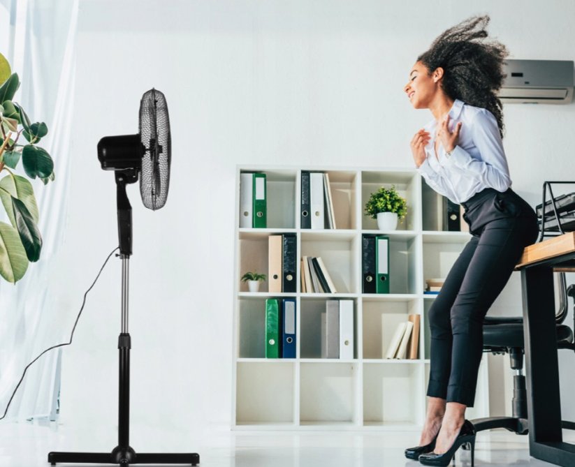 Čierny podlahový ventilátor MalTec WL85-BR