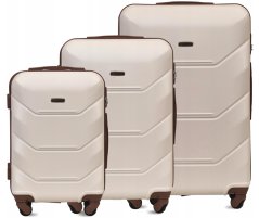 Komplet potovalnih kovčkov 3 v 1 rjave barve