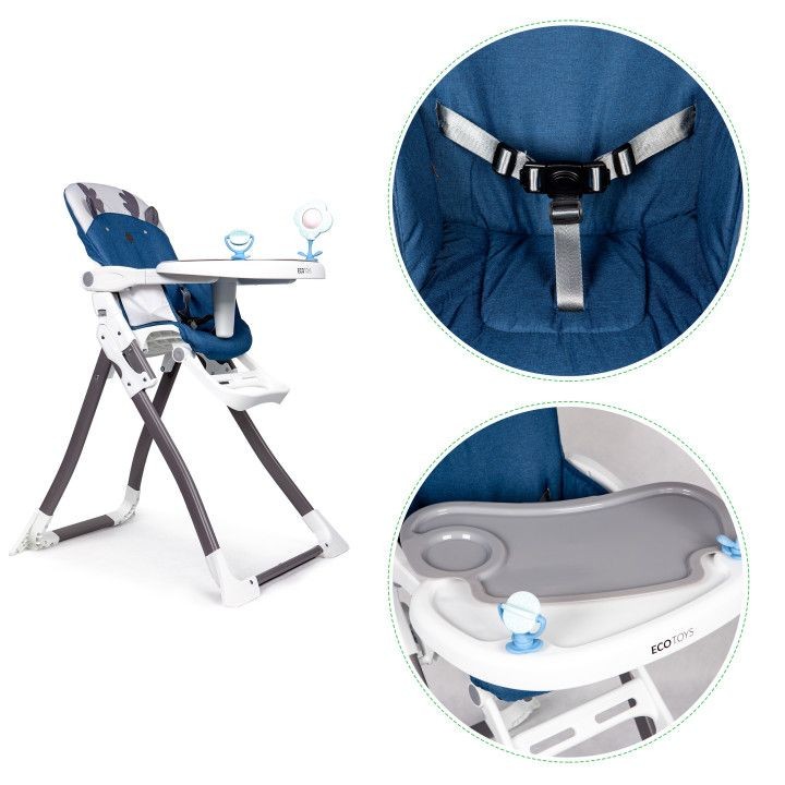 Scaun de sufragerie modern albastru