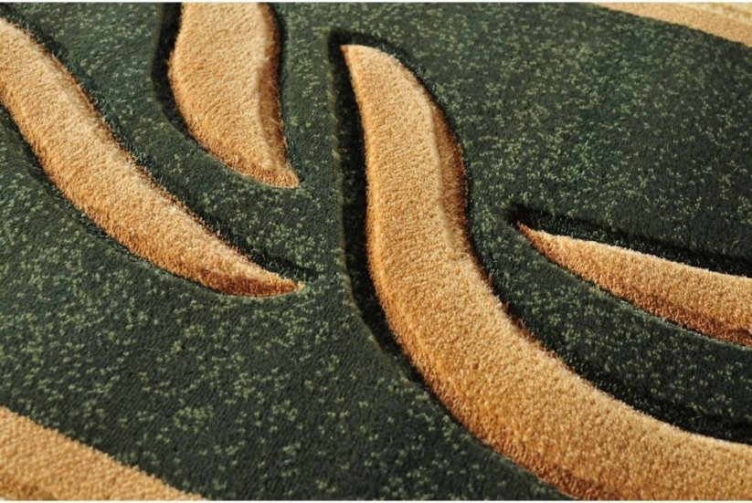 Zöld színű előszoba szőnyeg motívummal