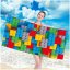 Plážová osuška s motívom farebných lego kociek 100 x 180 cm