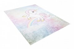 Covor colorat pentru copii cu motiv de unicorn