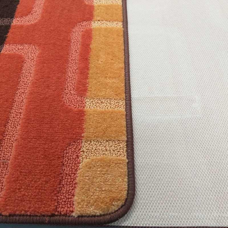 Badteppich in brauner Farbe - Die Größe des Teppichs: 50 cm x 80 cm + 40 cm x 50 cm