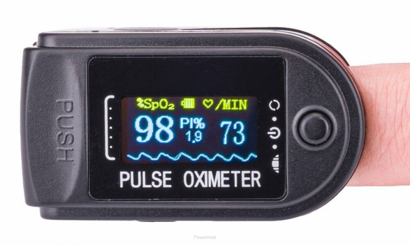 Oximetru - monitor de ritm cardiac - negru CMS 50D
