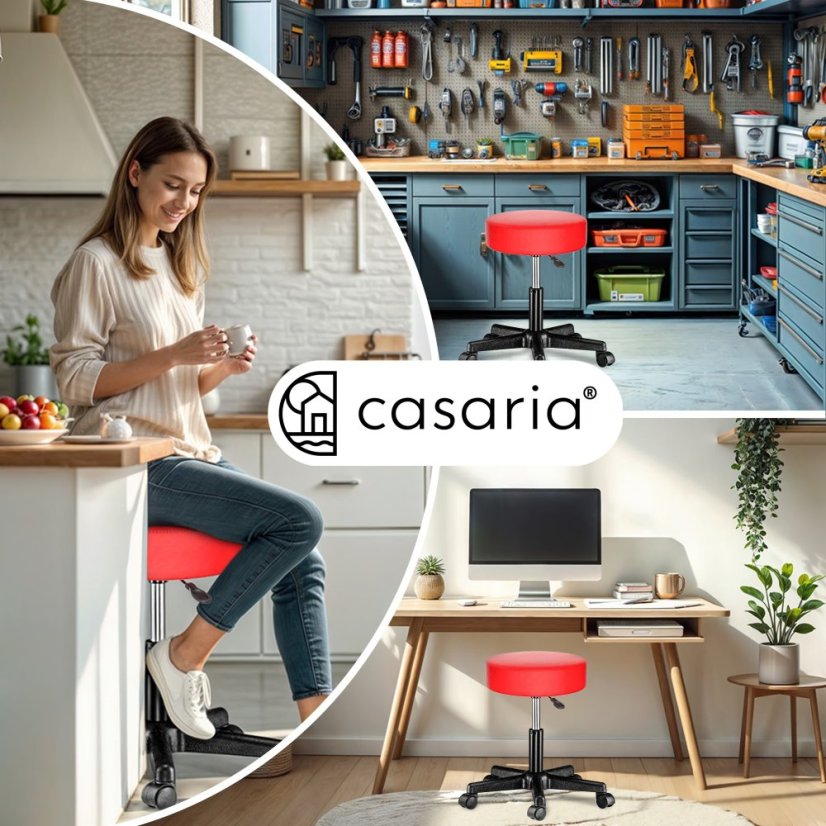 Kozmetični stol na kolesih 360°, nastavljiv - komplet 2