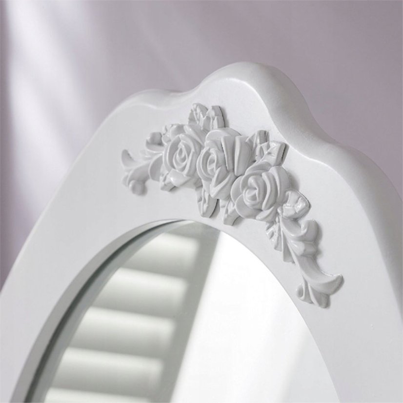 Kozmetický stolík so zásuvkami a otočným zrkadlom