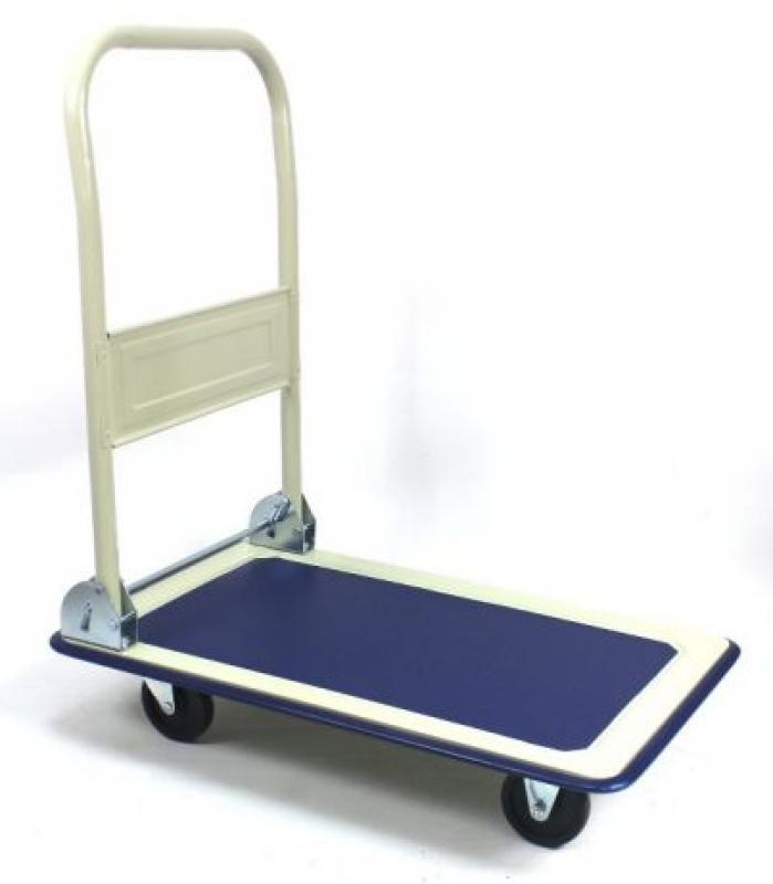 Транспортна количка с платформа, 4 колела, капацитет 300 кг