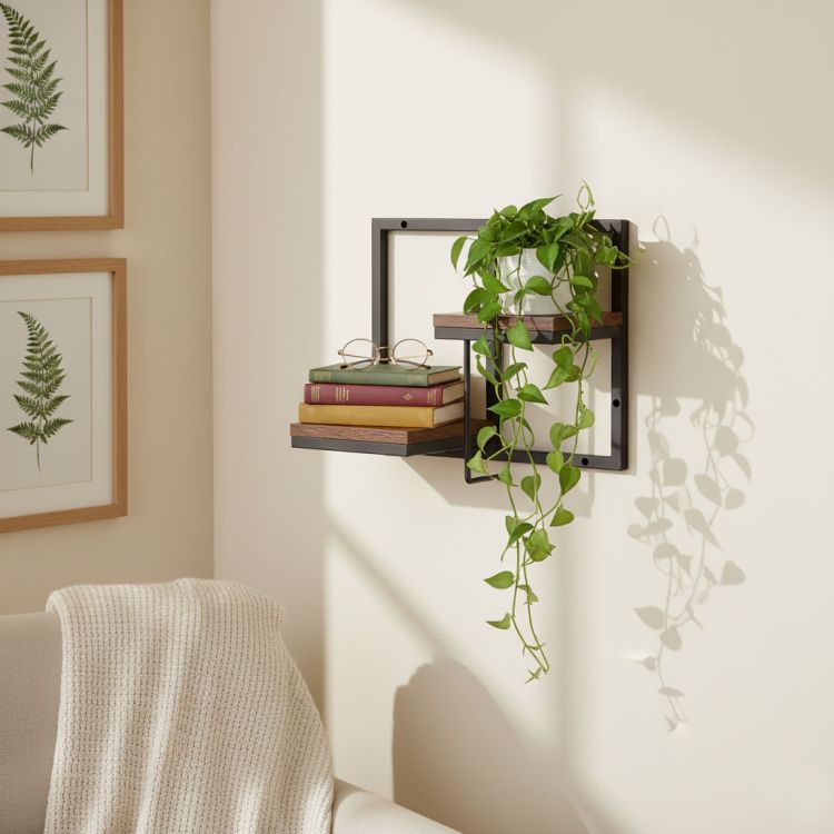 Závěsná police na květiny - 2 police