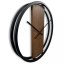 Braune Wanduhr aus Holz mit Durchmesser 50cm